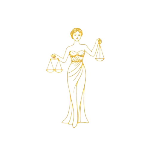 Justitia med våg — symbol för juridik